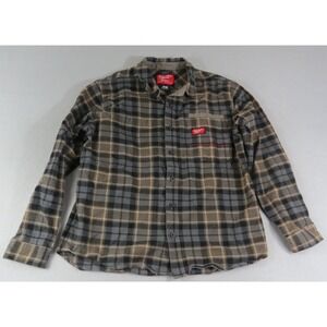 Milwaukee GRIDIRON Men's‎ XL Heavyweight Cotton Plaid Flannel Work Shirt M551G